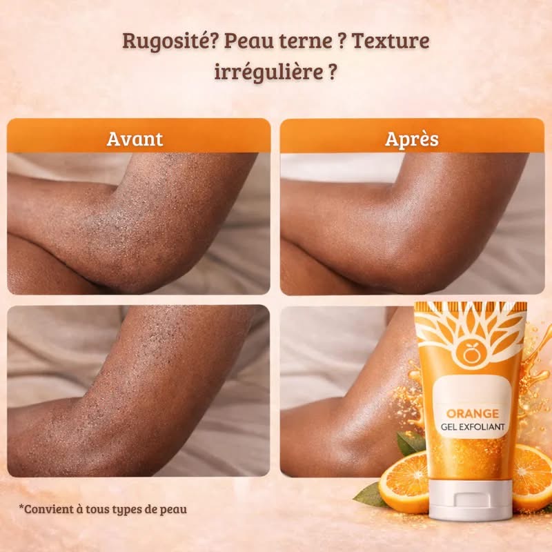 Gel Exfoliant Éclat Orange – Peau Douce & Unifiée (Gant Kessa Offert)