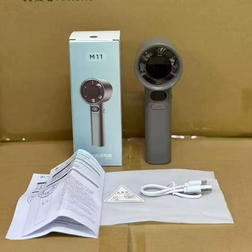 🌬️ Mini Ventilateur Portable M11 Ultra Puissant – 120 Vitesses, Écran Digital & Fraîcheur Instantanée