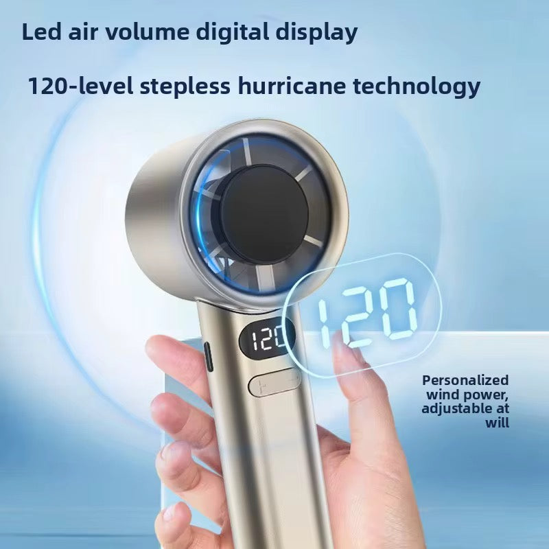 🌬️ Mini Ventilateur Portable M11 Ultra Puissant – 120 Vitesses, Écran Digital & Fraîcheur Instantanée