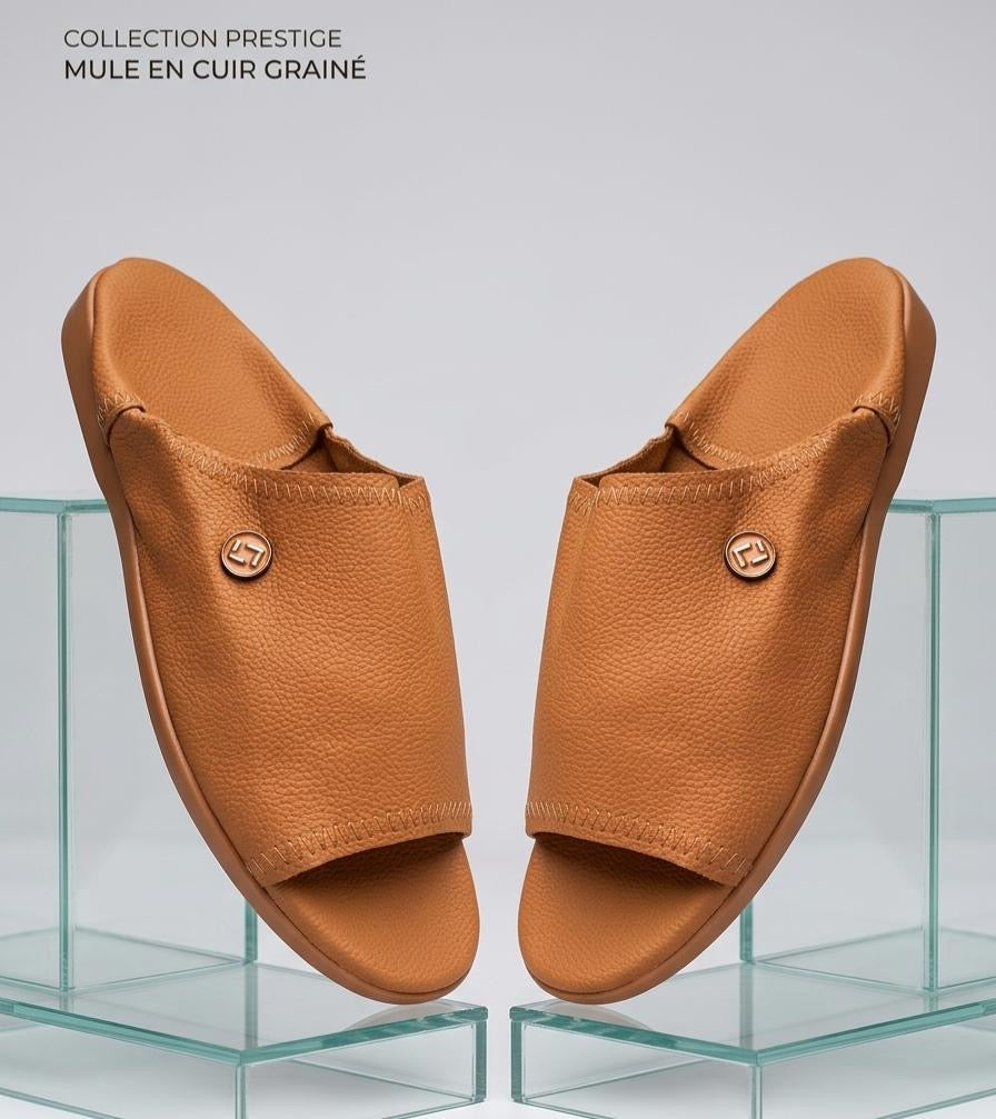 Pack Prestige : Sneakers Cuir Premium + Mules Élégance en Cuir Grainé