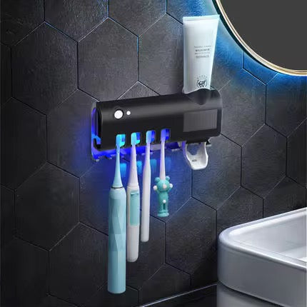 Stérilisateur de Brosses à Dents UV Intelligent & Distributeur Automatique de Dentifrice
