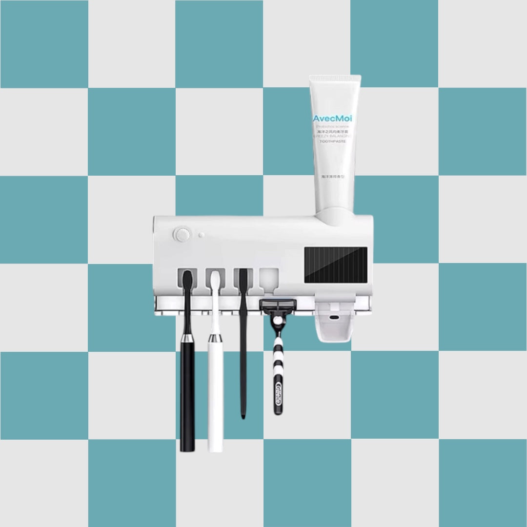 Stérilisateur de Brosses à Dents UV Intelligent & Distributeur Automatique de Dentifrice