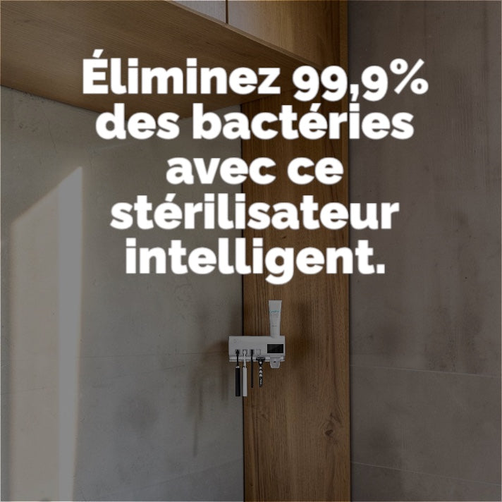 Stérilisateur de Brosses à Dents UV Intelligent & Distributeur Automatique de Dentifrice