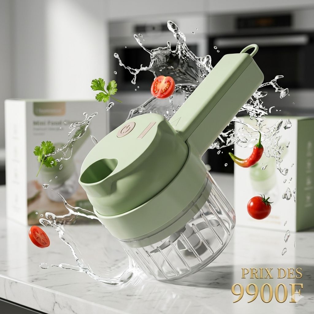 Hachoir Express™ – Mini Robot Coupe-Légumes Sans Fil 🥗✨