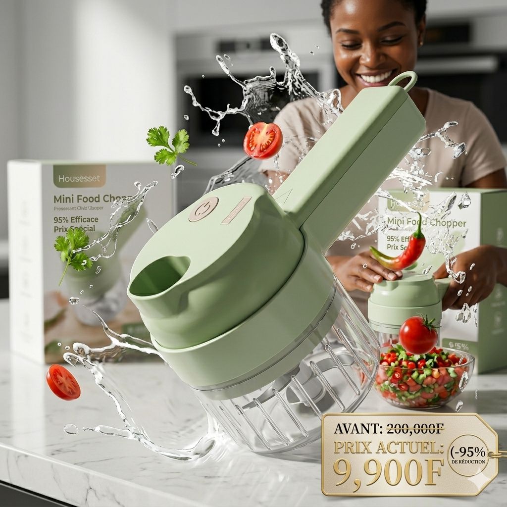 Hachoir Express™ – Mini Robot Coupe-Légumes Sans Fil 🥗✨
