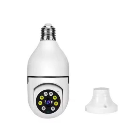 Caméra de Sécurité Intelligente 360° - Installation Facile comme une Ampoule (Vision Nocturne & Alerte Téléphone